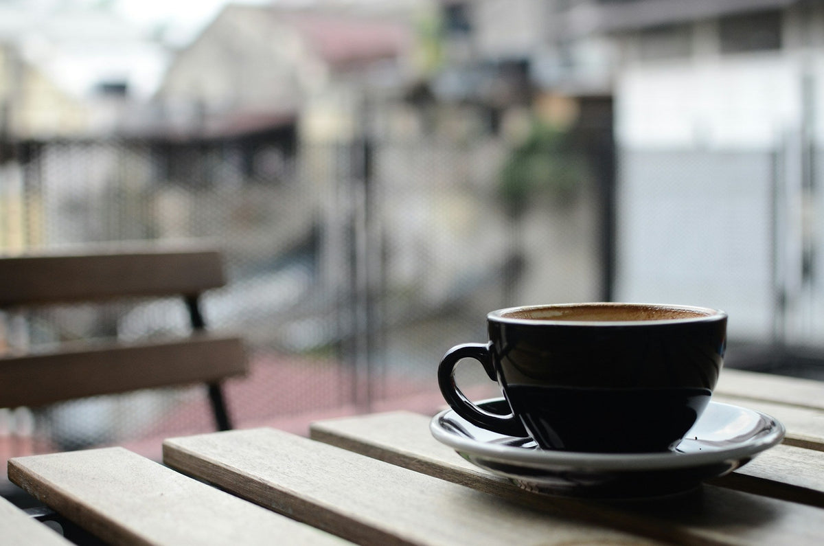 Koffie op een tafel