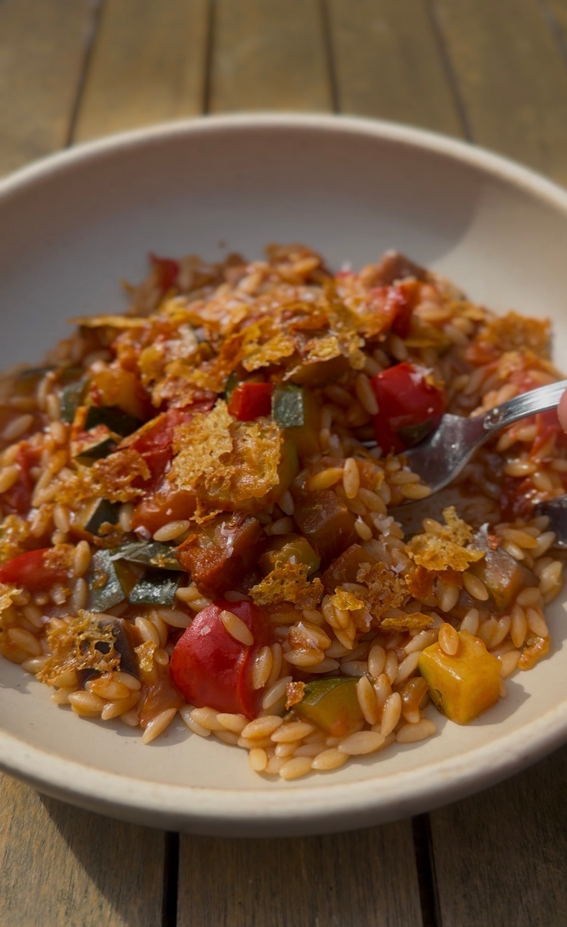 Orzo met groenten